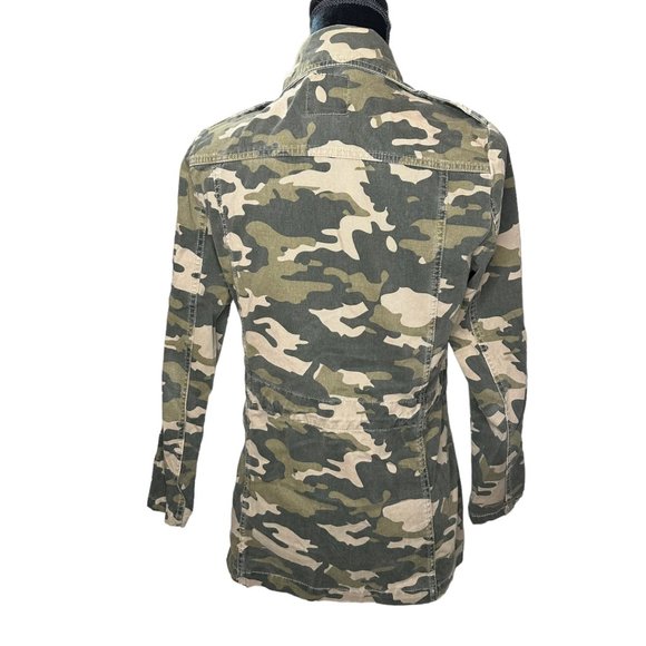 Forever 21 Jacket Womens Small Green Camo Military Outdoor Jacket Hiking Coat - Picture 6 of 15